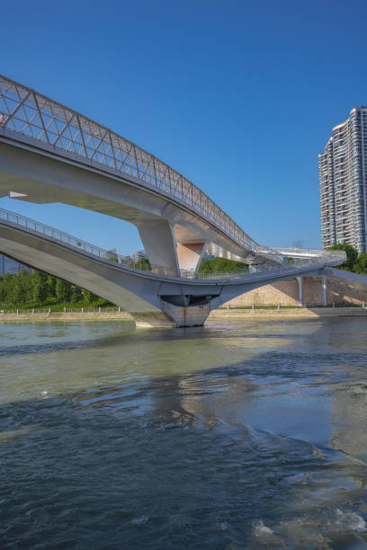 istock Chengdu bridge and financial city on a sunny day 1398005992