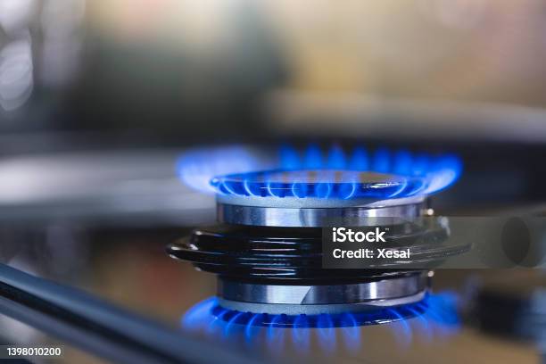 Natural Gas Blue Flames Stock Photo - Download Image Now - Natural Gas, Gas Stove Burner, Gasoline