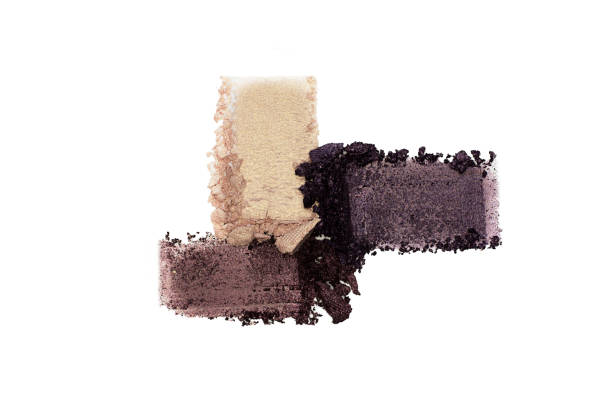 istock Crushed tripled eyeshadow smear.Isolated on white.Professional cosmetics. 1398012648