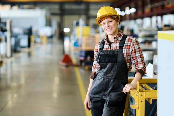 istock Successful technical inspector or manager of large factory looking at camera 1398013378