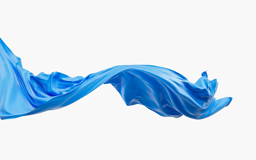 Flowing wave cloth, 3d rendering. Computer digital drawing.