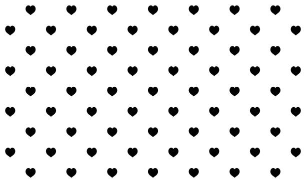 Heart Symbol Pattern Background. Heart Symbol Pattern Background. black and white heart stock illustrations