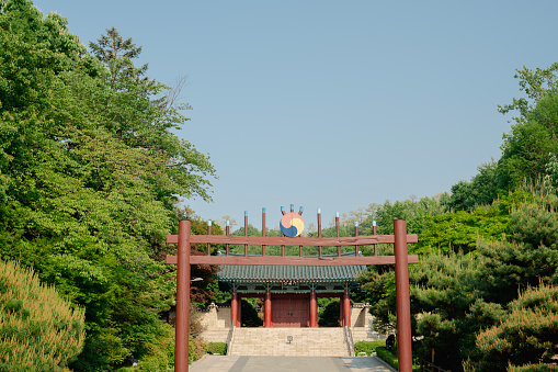 Nakseongdae Park, Korean traditional architecture in Seoul, Korea