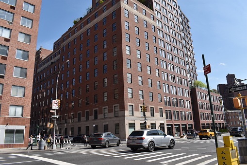 Manhattan, New York City, USA - May 15, 2022 - St. Vincent's Condominium Building on the Greenwich Lane, 160 West 12th Street, Manhattan.