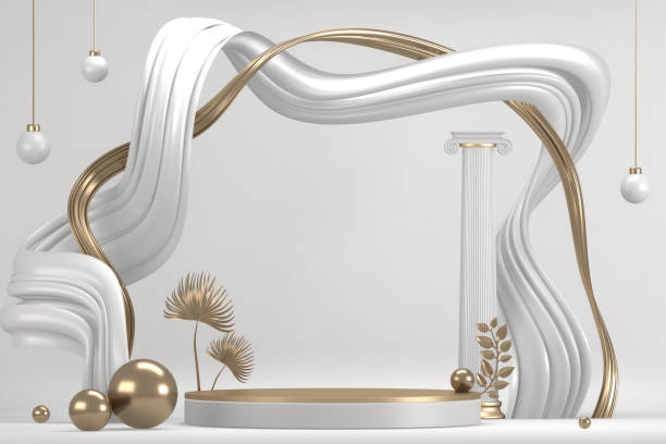 istock The Stage podium for products decoration suitable .3D rendering 1398029448