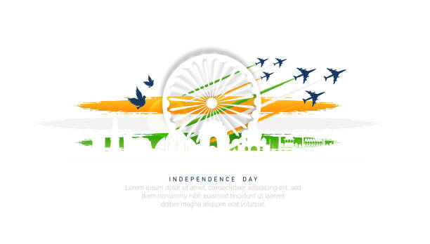 15. august - indian flag india flag independence stock-grafiken, -clipart, -cartoons und -symbole