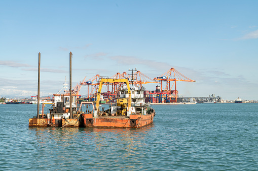 Industrial sea port of Mersin Province.