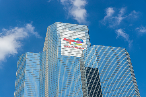 Total Energies tower, the headquarters building of the French company in La Défense, Paris