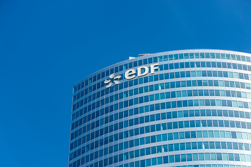 EDF tower in La Defense business district in Paris, France