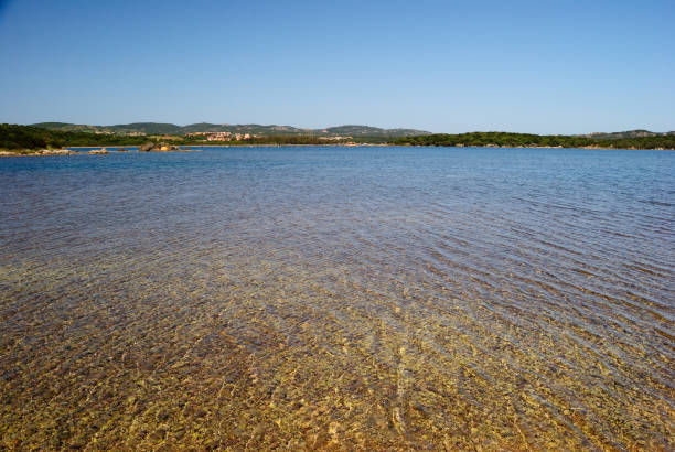 The lagoon of Porto Pozzo stock photo