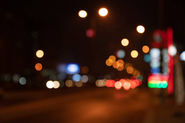 istock Night traffic bokeh in the city 1398064010