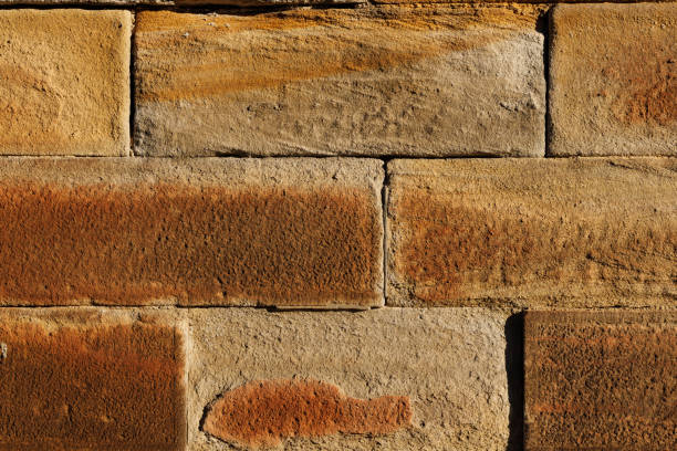 Close-up on a sandstone wall.