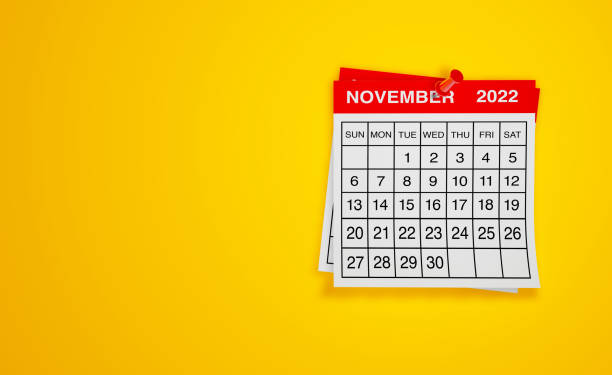 istock November 2022 calendar on yellow background 1398067120