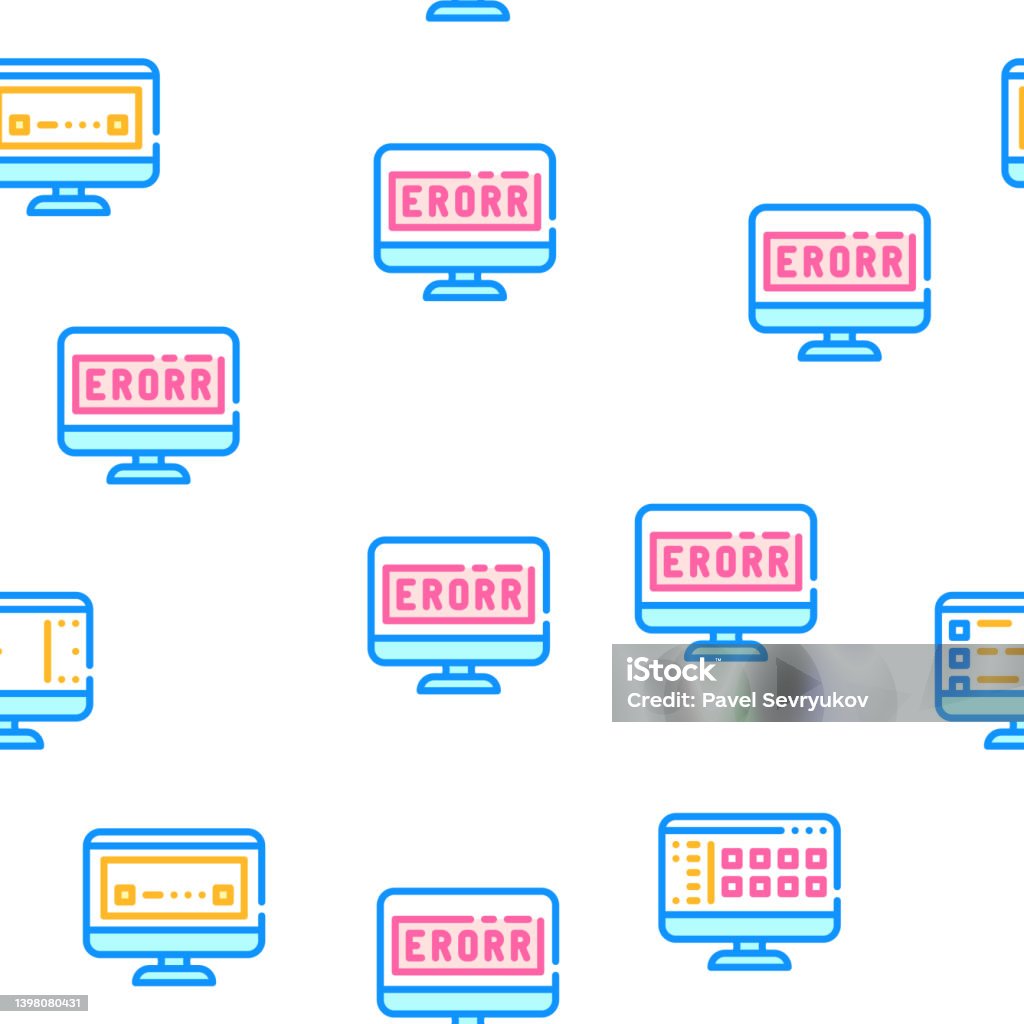 Operating System Pc Vector Seamless Pattern Stock Illustration ...