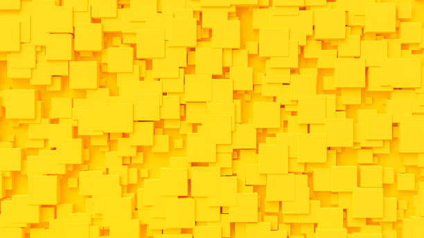 istock Yellow abstract background. Yellow squares overlapping. Minimal idea concept. 1398088661