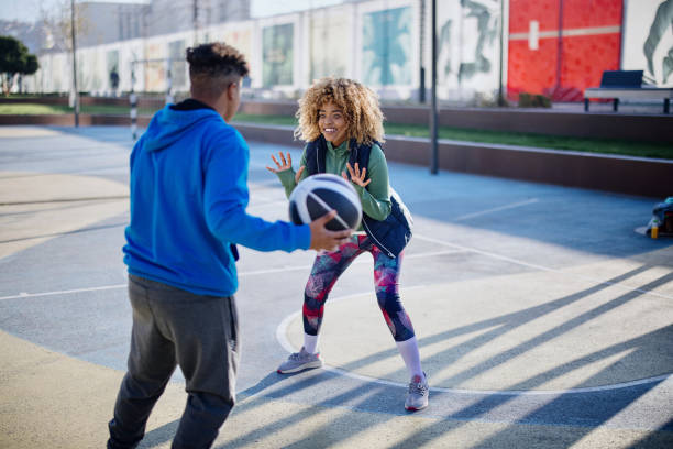 istock Mother and son playing basketball 1398089340