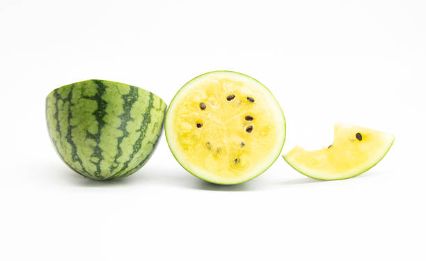 istock Juicy watermelon with sliced isolated on white background. Clipping path. 1398095704