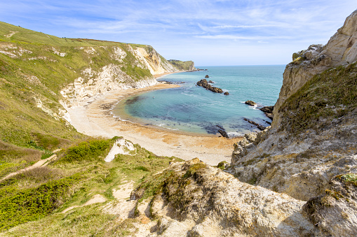Mupe Bay - a bay beach to the east of Lulworth Cove in Dorset, England, UK