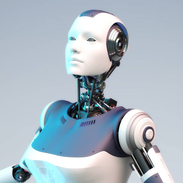 istock Artistic 3D illustration of a cyborg 1398097206