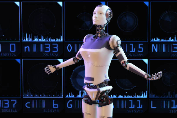istock Artistic 3D illustration of a cyborg 1398097209