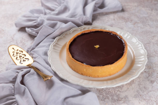 istock Handmade rich chocolate tart 1398098457