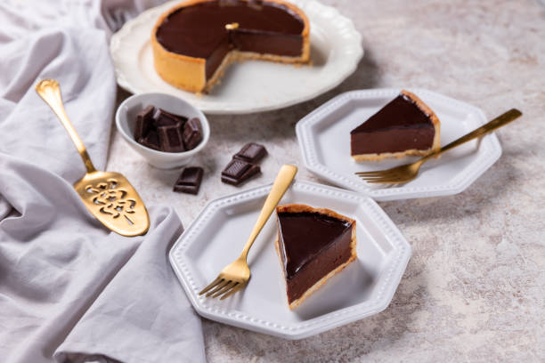 istock Handmade rich chocolate tart 1398098498