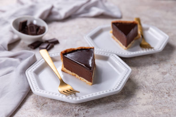 istock Handmade rich chocolate tart 1398098530