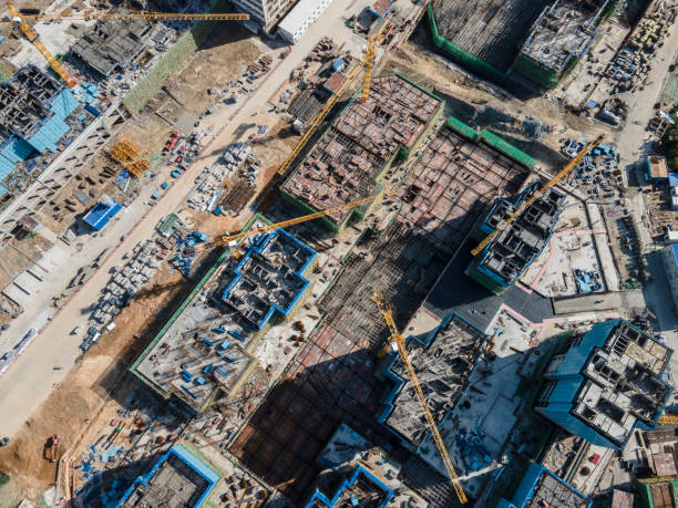 istock Overlooking the construction site of a high-rise building 1398103677