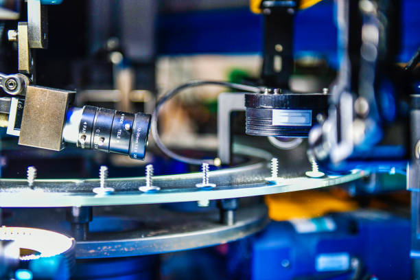 High-quality control in manufacturing optical sorting machine for fasteners nuts in product line