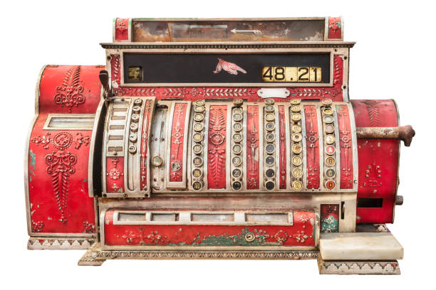 istock Ornamental cash register isolated on a white background 1398104610