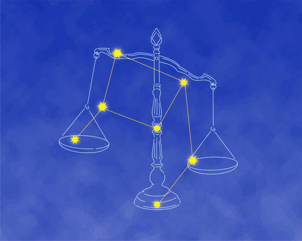 istock Libra constellation picture and star arrangement, Greek mythology 1398108136