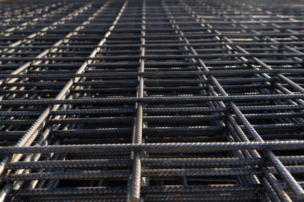 istock The rebar is bonded with steel wire for use as a construction infrastructure. Which part of the rebar has rusted due to chemical reactions. 1398111306