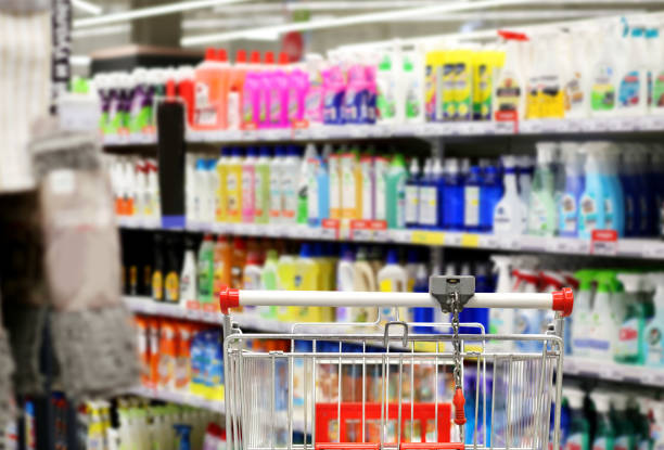 istock shopping in supermarket.(washing powder,detergent,shampoo, soap) 1398114180