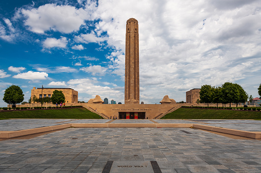 Kansas City, Missouri, USA - August 28, 2018: The National World War I Museum and Memorial in Kansas City.