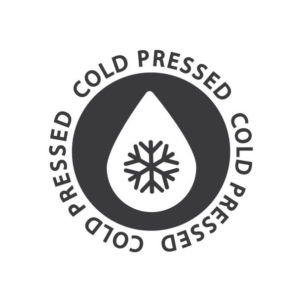 コールドプレスオイル、ベクター、アイコン、ラベル、ステッカー。 - cold pressed点のイラスト素材／クリップアート素材／マンガ素材／アイコン素材