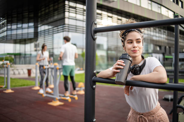 istock Today was a good workout, I will rest and drink water 1398117176