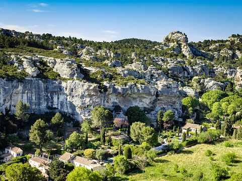 The Alpilles seen from the village of Baux-de-Provence in the Bouches-du-Rhône