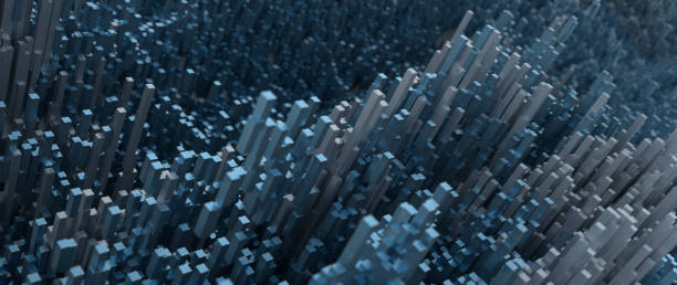 istock Modern Blue And Gray Technology Background - 3D Illustration 1398121995