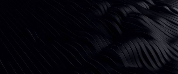 istock Black And Silver Abstract Striped Background - 3D Illustration 1398122044