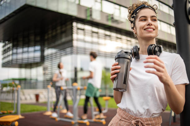 istock Today was a good workout, I will rest and drink water 1398125096
