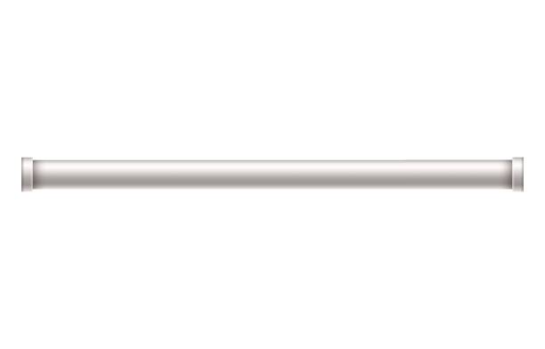 istock Metal pipe. Realistic detailed 3d metallic pipeline. Steel pipe. Chrome cylinder 1398125482