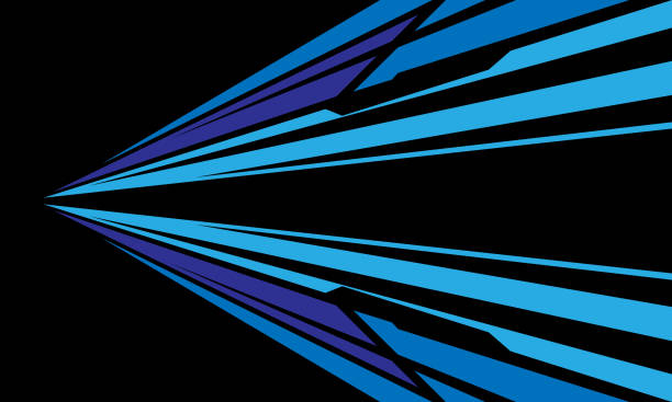 抽象的な青いトーンの矢印の速度方向幾何学的な黒のデザイン現代の未来的な技術の背景ベクトル - platinum card点のイラスト素材／クリップアート素材／マンガ素材／アイコン素材
