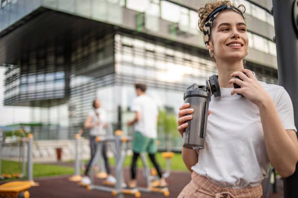 istock Today was a good workout, I will rest and drink water 1398128276