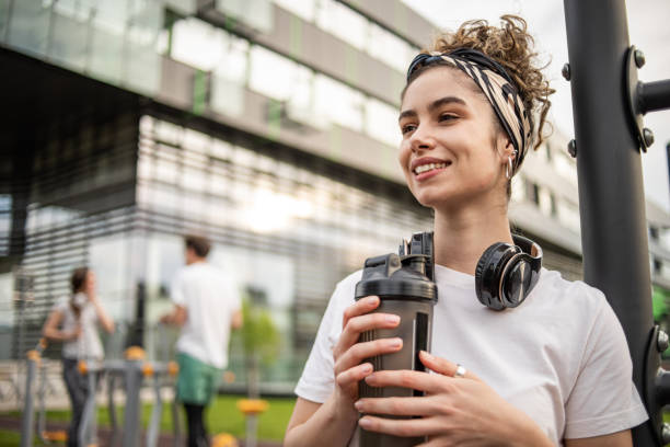 istock Today was a good workout, I will rest and drink water 1398131670