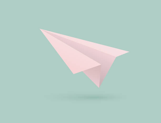 istock Paper plane 3d vector icon illustration. Cartoon Paper plane illustration on green background. Vector illustration template 1398131727