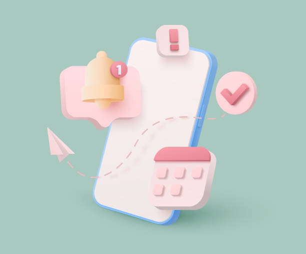 istock 3D Reminder, great design for any purposes. Alert message. Online social media. Message notification icon. 3d chat bubble icon vector illustration. Vector illustration design 1398131743