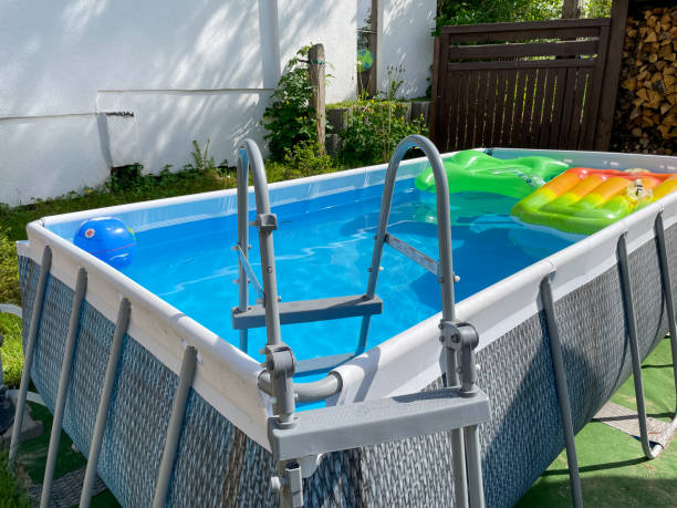 istock Swimming pool in your own garden 1398132838