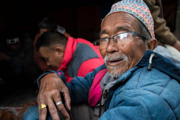 Kathmandu, Nepal-April 21,2024: local people spending time at Kathmandu Durbar Square