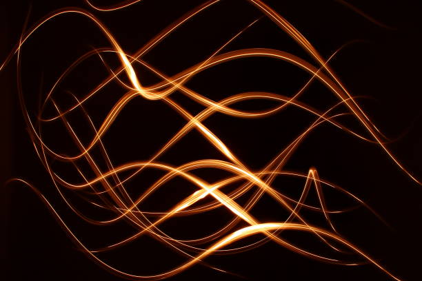istock Curve light effect of orange line 1398137405