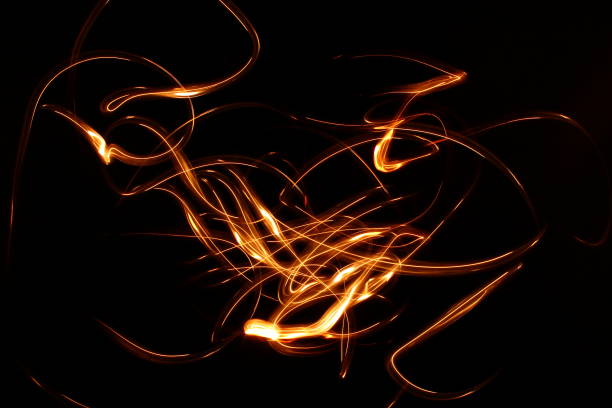 istock Curve light effect of orange line 1398137580
